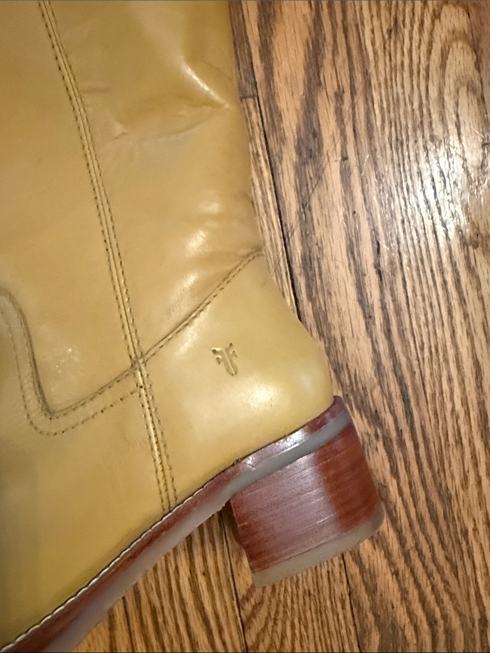 Frye Tall Leather Boots in Mustard - Picture 2 of 4